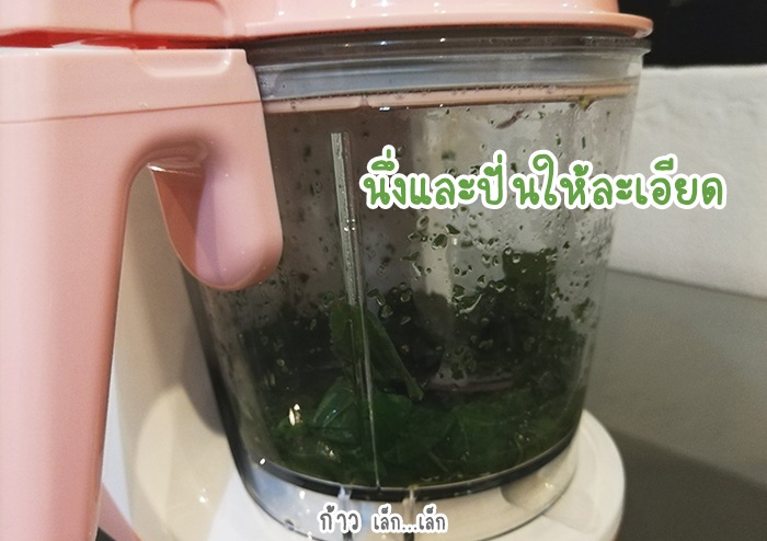 ข้าวตุ๋นตำลึงบดละเอียด